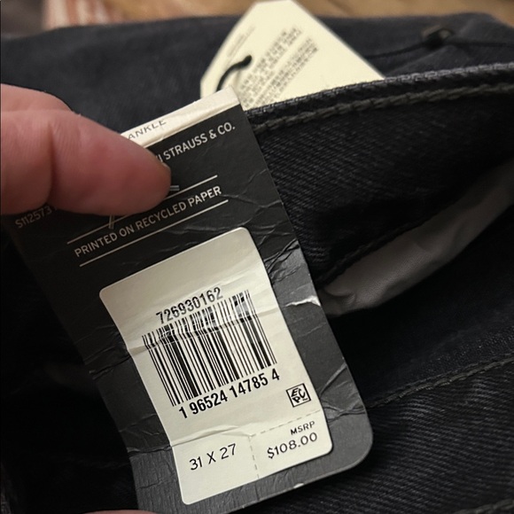 Levi's ribcage straight ankle black button fly Jeans - Picture 15 of 15